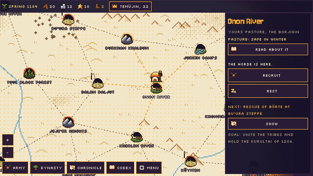 The overworld map of the Mongolian plateau